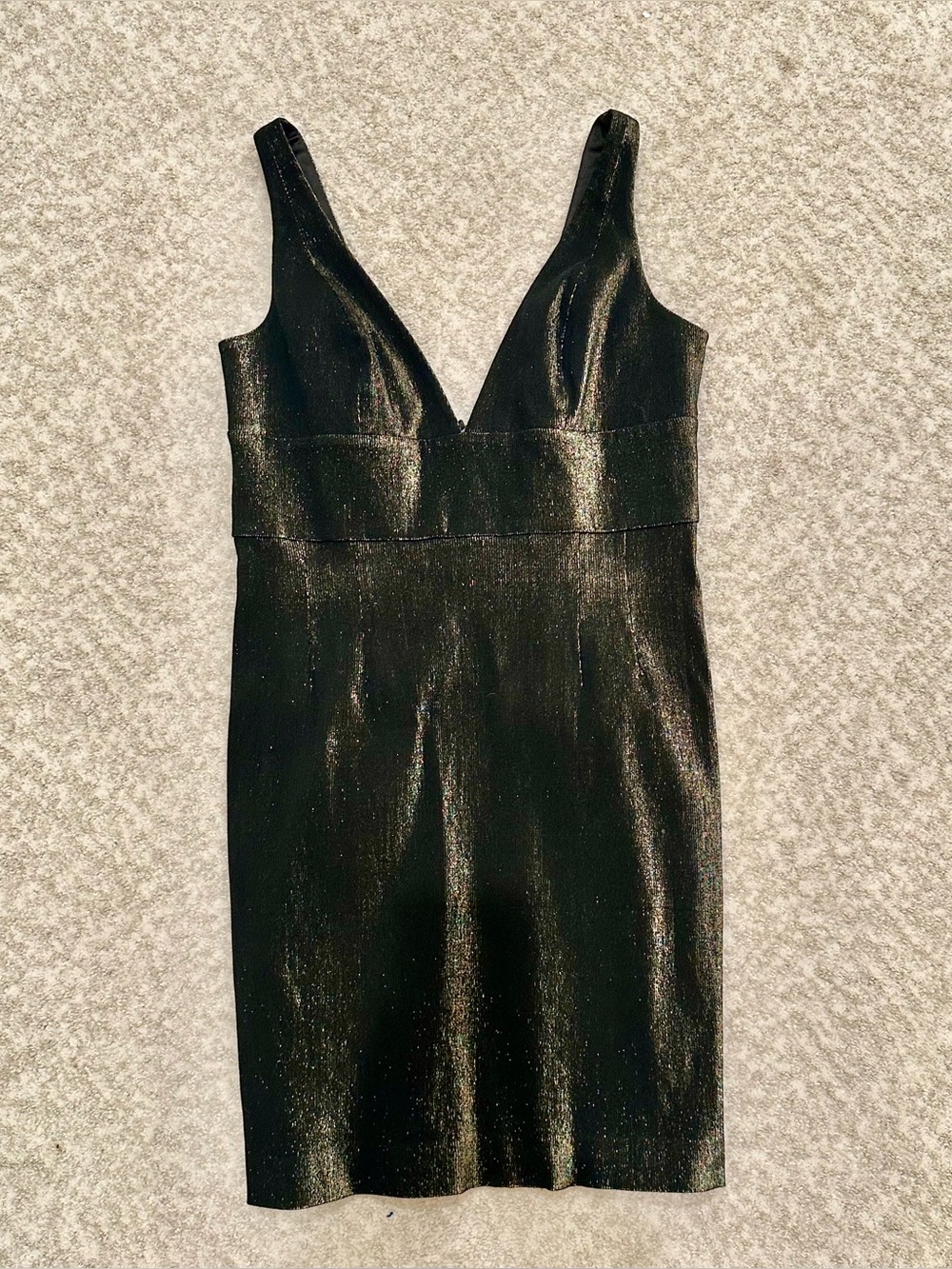Jay Godfrey black and gold shimmer dress